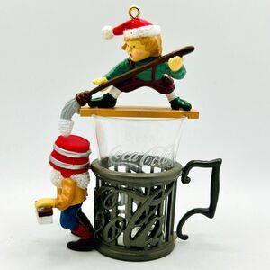 VINTAGE 1995 Coca-Cola Bottle Works Christmas Ornament "Fountain Glass Follies"
